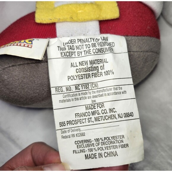 Sonic The Hedgehog Plush 24" SEGA Large Stuffed Toy Blue Doll Collector - Picture 15 of 16
